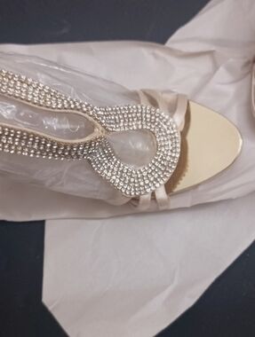 Clint- Elegant Cream and Silver Women's Heels
